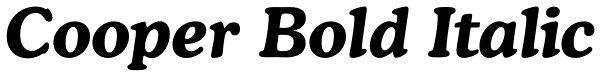 Cooper Bold Italic Font