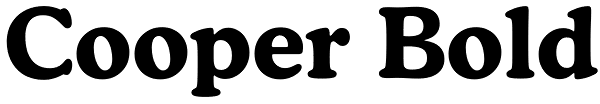 Cooper Bold Font