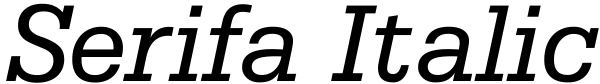 Serifa Italic Font