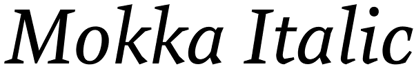 Mokka Italic Font