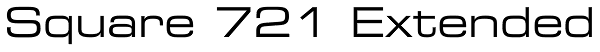 Square 721 Extended Font