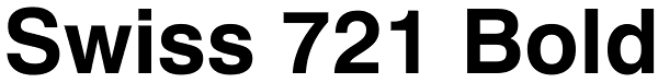 Swiss 721 Bold Font