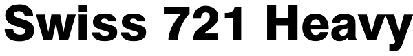 Swiss 721 Heavy Font