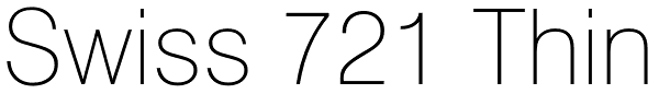 Swiss 721 Thin Font