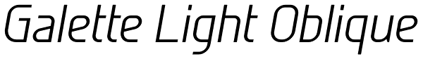 Galette Light Oblique Font