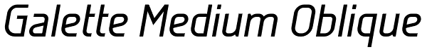 Galette Medium Oblique Font