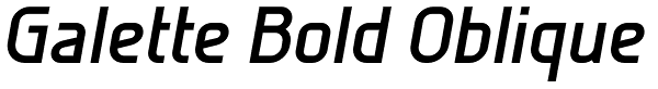 Galette Bold Oblique Font