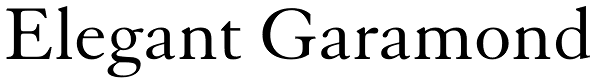 Elegant Garamond Font