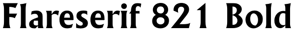 Flareserif 821 Bold Font