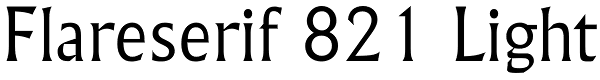 Flareserif 821 Light Font