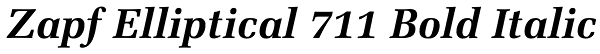 Zapf Elliptical 711 Bold Italic Font