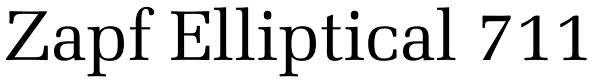 Zapf Elliptical 711 Font