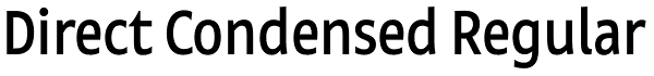 Direct Condensed Regular Font
