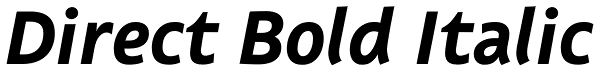 Direct Bold Italic Font