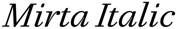 Mirta Italic Font