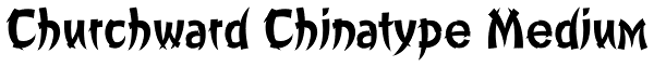 Churchward Chinatype Medium Font