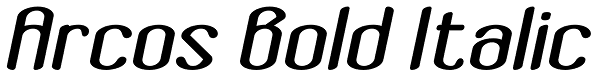 Arcos Bold Italic Font