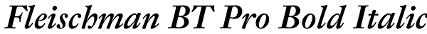 Fleischman BT Pro Bold Italic Font