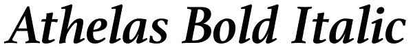 Athelas Bold Italic Font