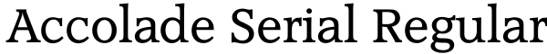 Accolade Serial Regular Font