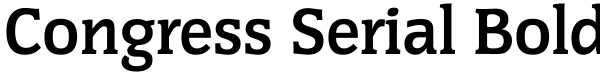 Congress Serial Bold Font