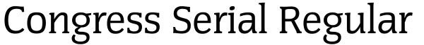 Congress Serial Regular Font