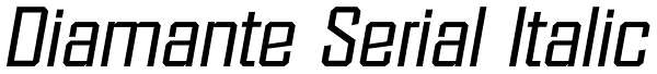 Diamante Serial Italic Font