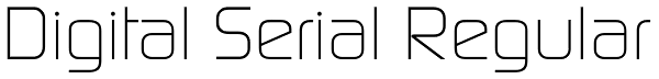 Digital Serial Regular Font