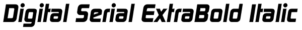 Digital Serial ExtraBold Italic Font