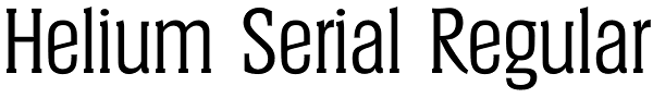 Helium Serial Regular Font