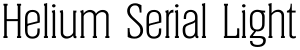 Helium Serial Light Font