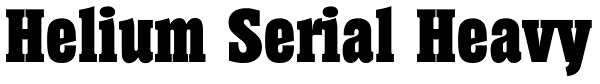 Helium Serial Heavy Font