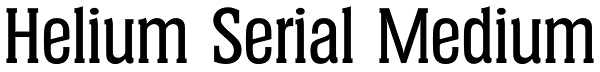 Helium Serial Medium Font