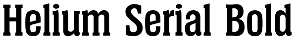 Helium Serial Bold Font