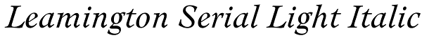 Leamington Serial Light Italic Font