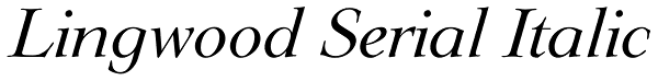 Lingwood Serial Italic Font