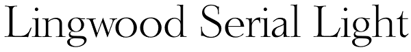 Lingwood Serial Light Font