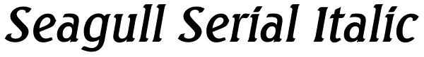 Seagull Serial Italic Font