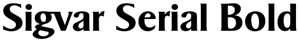 Sigvar Serial Bold Font