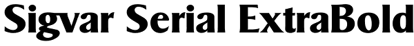 Sigvar Serial ExtraBold Font