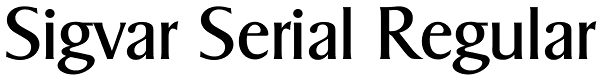 Sigvar Serial Regular Font