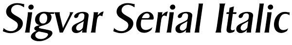 Sigvar Serial Italic Font