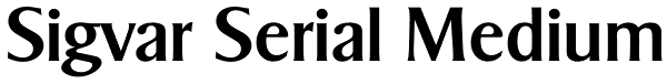 Sigvar Serial Medium Font