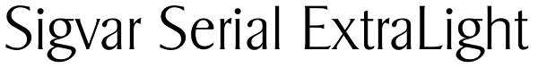 Sigvar Serial ExtraLight Font