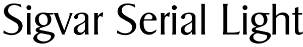 Sigvar Serial Light Font