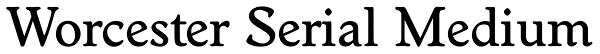 Worcester Serial Medium Font