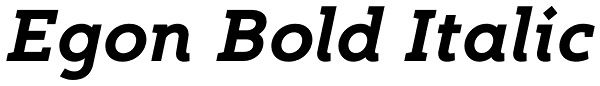 Egon Bold Italic Font