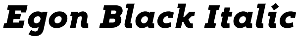 Egon Black Italic Font