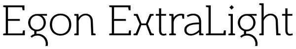 Egon ExtraLight Font