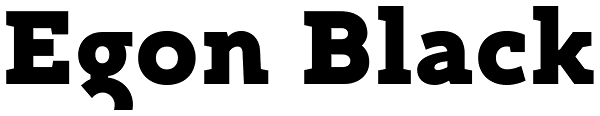 Egon Black Font